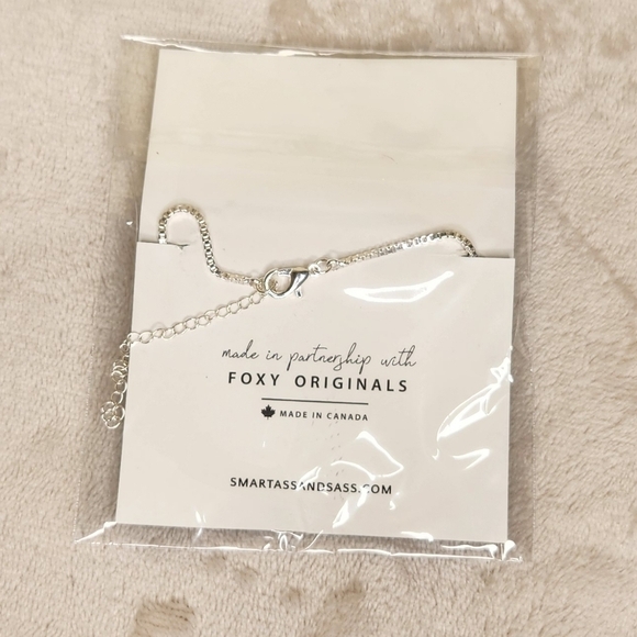 Dramatic As F@ck Silver Tone Bar Bracelet 8.5" - Picture 3 of 5